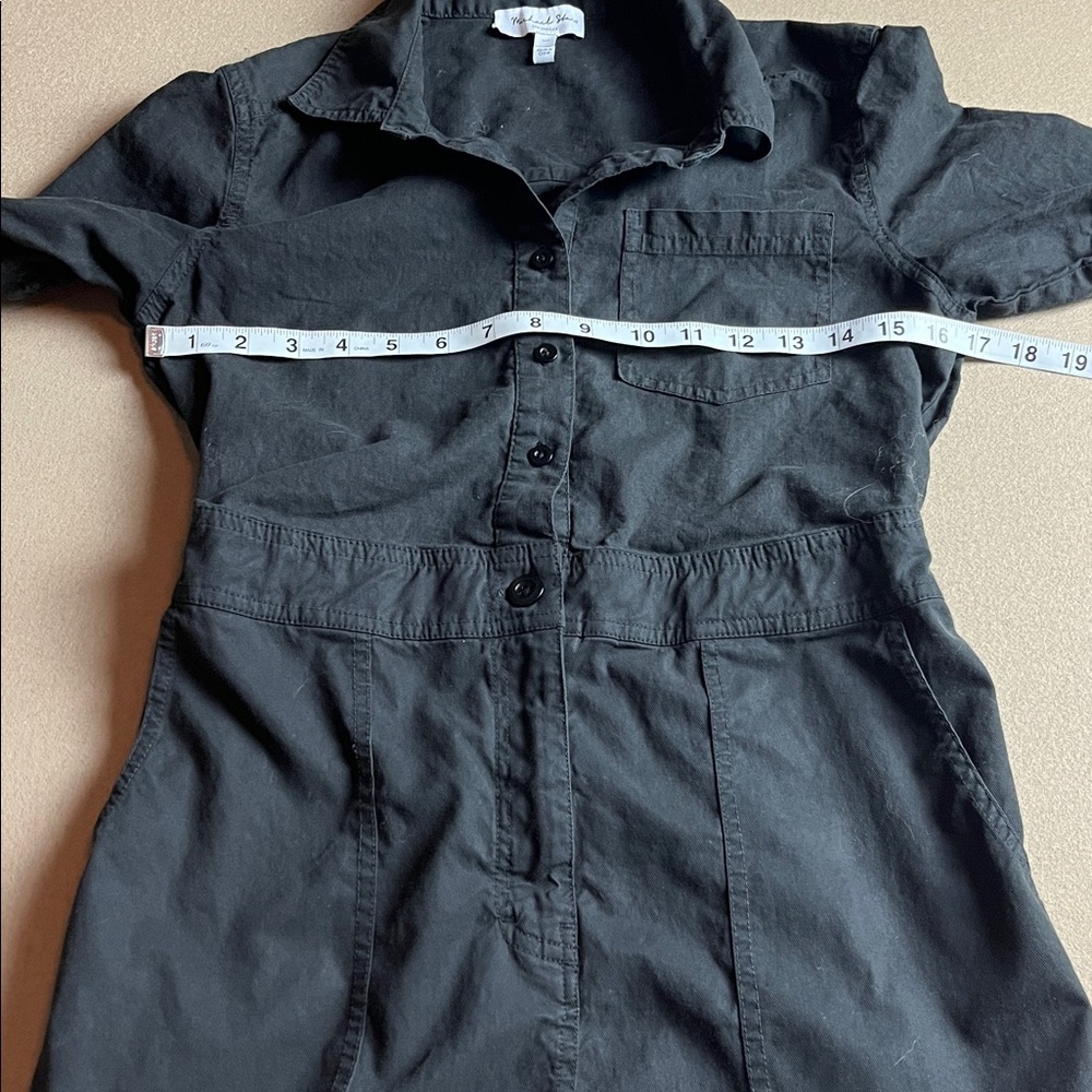 Michael Stars Black Button-Up Linen Cotton Blend Dress - XS - Picture 7 of 9